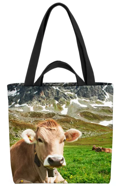 Kühe Weide Berge Tasche Kühe Weide Berge Milchkuh Alpen Österreich Kuh Landscha