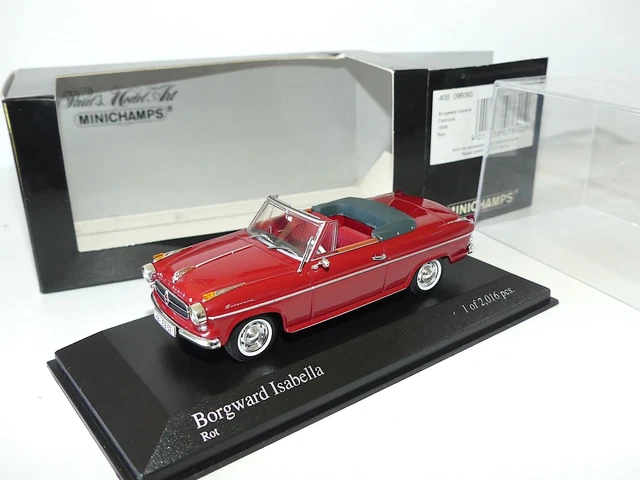 BORGWARD ISABELLA CABRIOLET 1959 Rouge MINICHAMPS 1:43