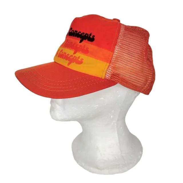 Cars and Concepts Orange Foam Vintage 70's Snapback Trucker Hat