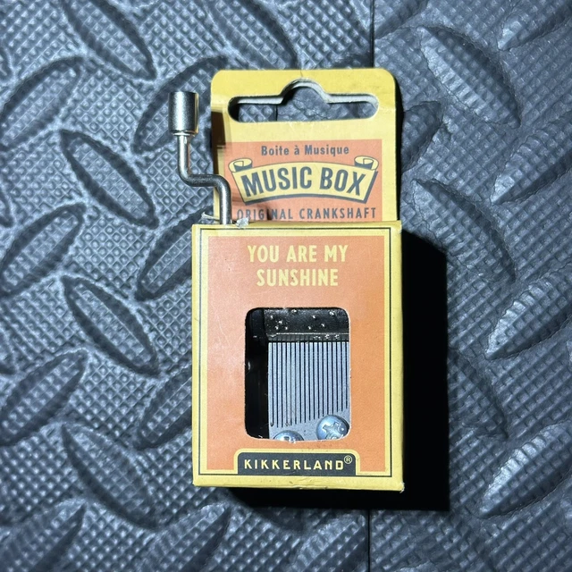 Hand Crank tiny Music Box you are my sunshine #1231 Kikkerland NEW