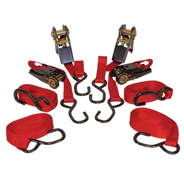 Tie Down 4PK 1 IN X 15FT Ratcheting K Tool International KTI-73870