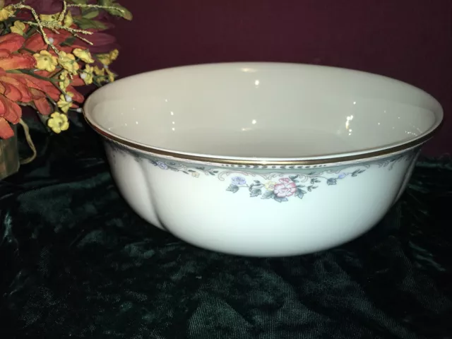 Lenox Spring Vista Round Serving Bowl NEW with tags USA ivory color gold rim