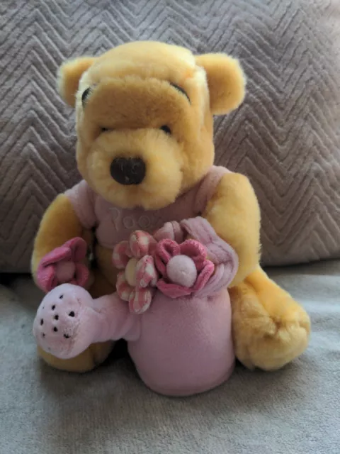 Walt Disney Store Rare Classic Mother's Day Pooh Beanie Soft Plush Toy Teddy