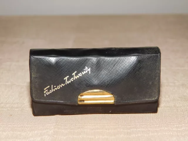 Vintage Fashion Two Twenty 3 Mini Perfume Bottles In Case *Empty*