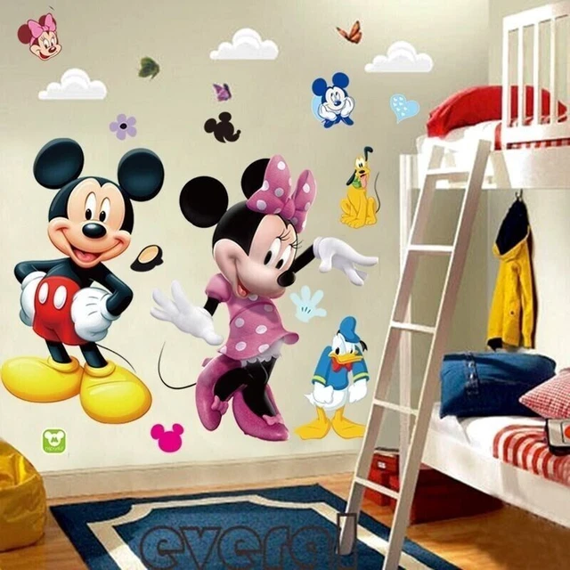 DISNEY MICKEY MINNIE Mouse Stickers Kids Boy Girl Nursery Room Decor