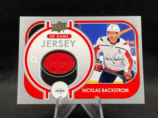 2021-22 Upper Deck Series 1 Nicklas Backstrom Gj-Nb Ud Game Jersey Capitals