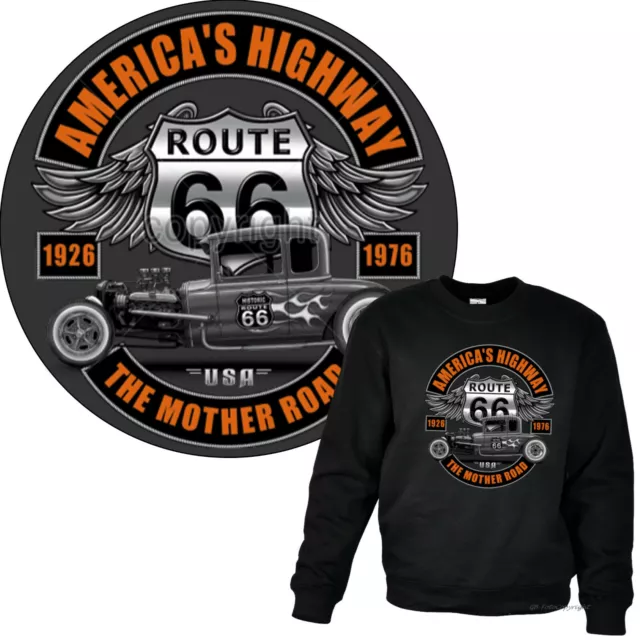 Hot Rod Sweatshirt classic Oldschool Rockabilly Oldtimer Automotiv *1261 schwarz