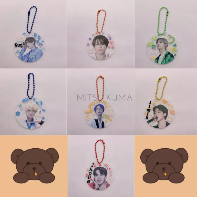 BTS Kpop Handmade Circle Keyring Keychain | V Jungkook Jimin RM Jin Jhope Suga