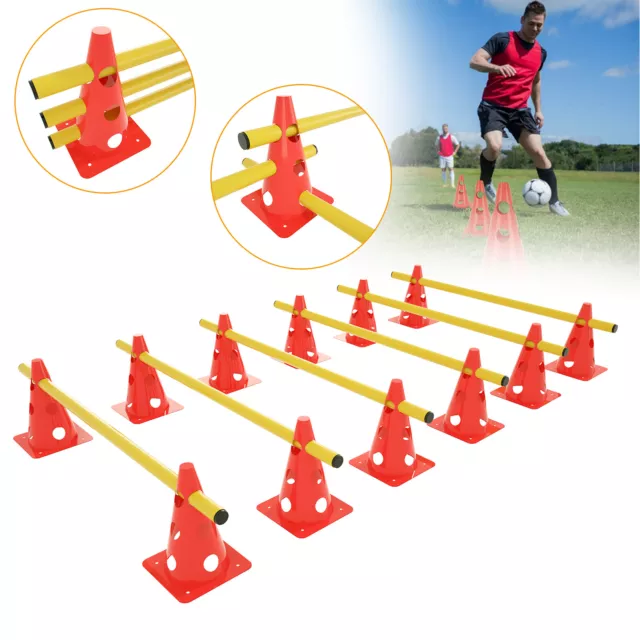 Juego de obstáculos entrenamiento para perros Agility obstáculos cónicos 6 unidades Cavaletti amarillo rojo nuevo