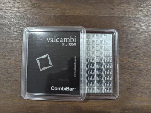 Valcambi Silver CombiBar - 100 x 1 gram - Pure .999 Silver Breakable Silver Bars