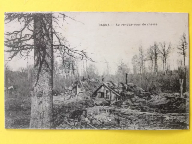 cpa BRABANT in ARGONNE Meuse CAGNA (Gourbi Guitoune Shelter) RENDEZVOUS HUNTING
