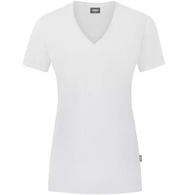 JAKO T-Shirt Organic Damen V-Neck  Shirt Basic S-5XL 9 Farben C6121 (D)