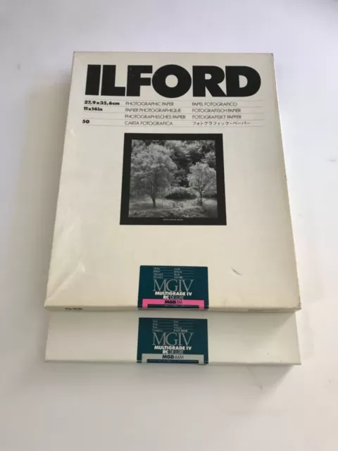 LOT Ilford Multigrade IV RC Glossy Photo Paper 11" x 14" 50 sheets