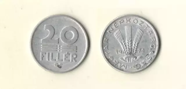 Ungarn  Münze 20 Filler 1971  *MU13