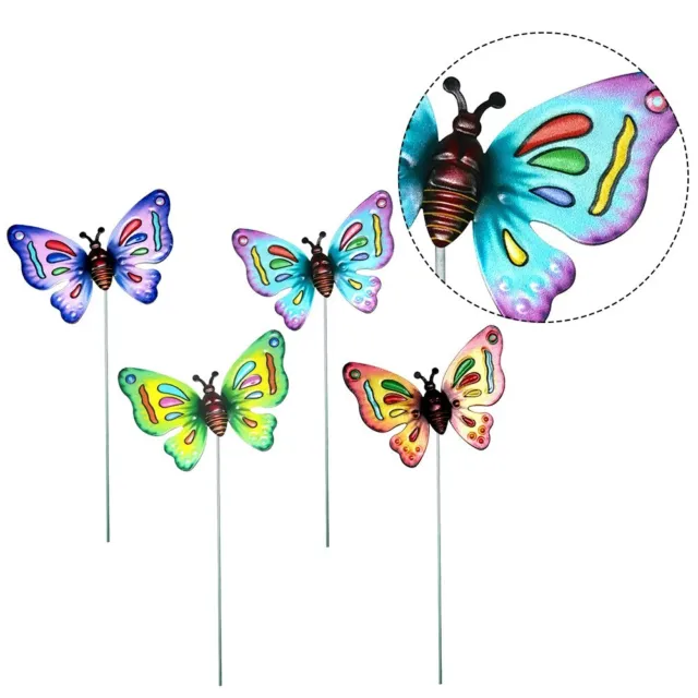 Let Your Garden Soar with The 4 PIEZAS Butterfly Garden Stakes (110 caracteres)