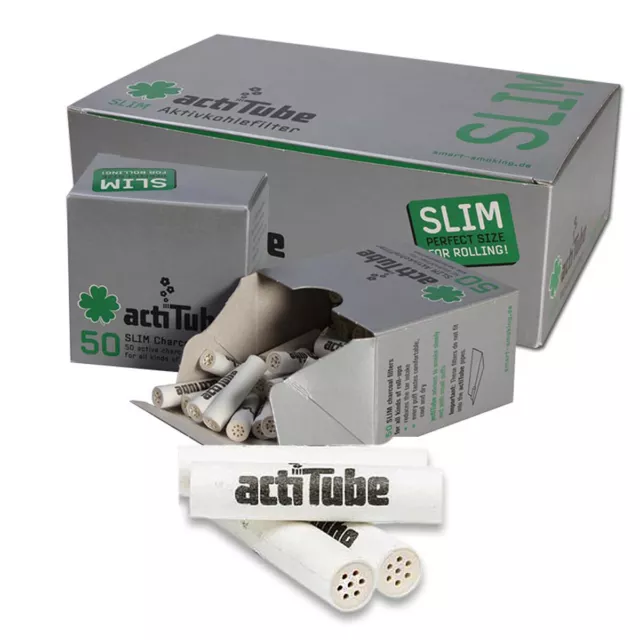 actiTube Aktivkohlefilter SLIM - Ø 7mm - im Set mit 10 - 500 Stück