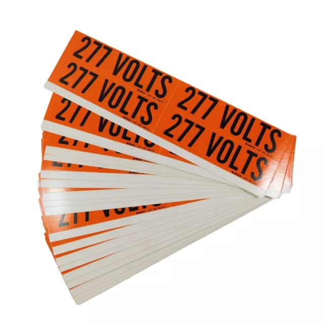 Brady 44212 Conduit and Voltage Markers 277 Volts Black/Orange (Box of 88)