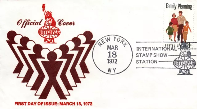 Official Cachet Cover Of The Interpex '72 International Stamp Show New York