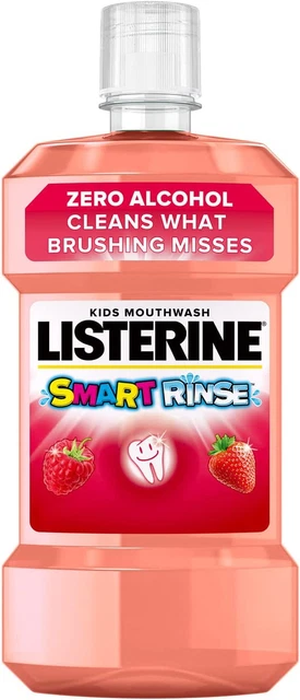 Enjuague bucal Listerine Smart Berry suave 500 ml paquete de 1
