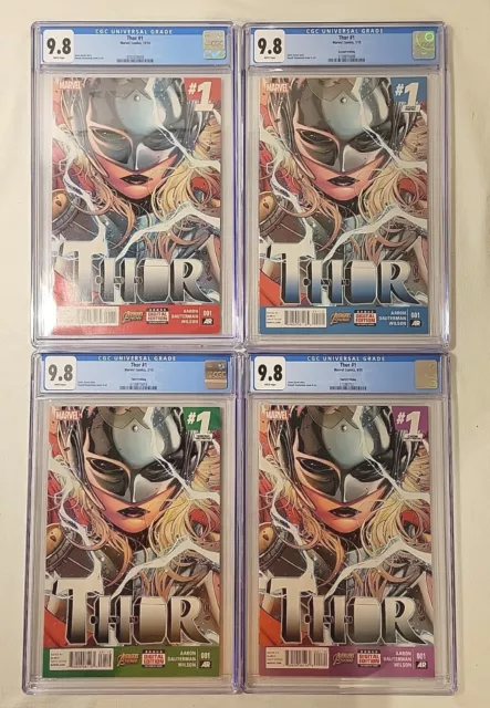 🔑 THOR #1 CGC 9.8 Bundle: 1st, 2nd, 3rd, & 4th Print. ALL CGC 9.8 Jane Foster.