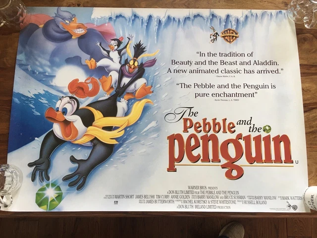 Pibble Move THE PEBBLE AND The Penguin UK Quad Original Film Movie Cinema Poster ...