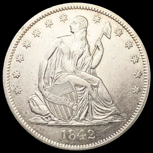1842 Seated Liberty Half Dollar Coin UNCIRCULATED