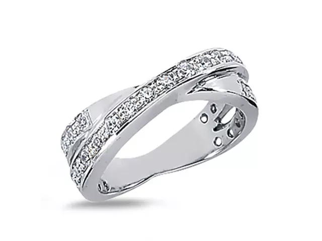 0.99ct Diamond Wedding Band Ring 950 Platinum Round Brilliant Cut Bead Set F VS1