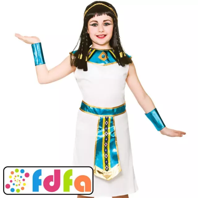 Wicked Cleopatra Egyptian Pharoah Kids Childs Girls Fancy Dress Costume