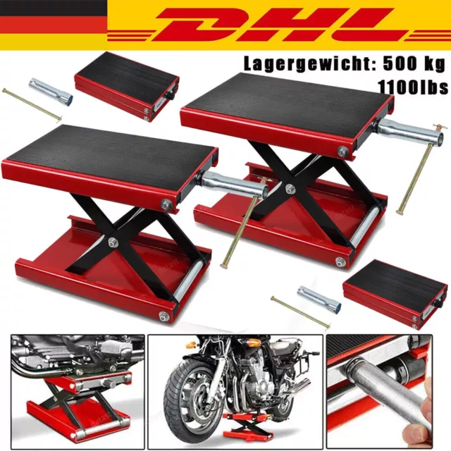 2X 500 kg Motorradheber Motorradhebebühne Montagebock Motorrad Heber Hebebühne