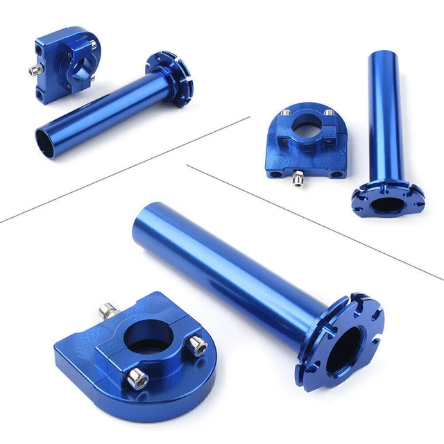 7/8" Turn Twist Throttle Handle Bar Throttle Tube for Motorcycle Universal Blue