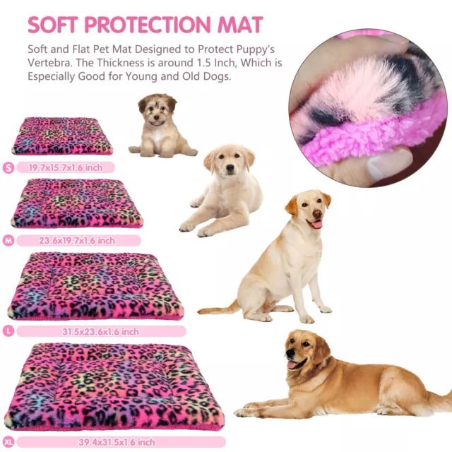 Plush Pet Mat Dog Cat Crate Pad Bed Cushion Blanket Reversible Machine Washable 2