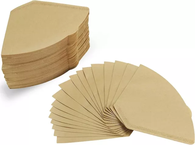 300pcs Size 2 Unbleached Coffee Filter Paper Drip Pour Over Cone Made Perfection