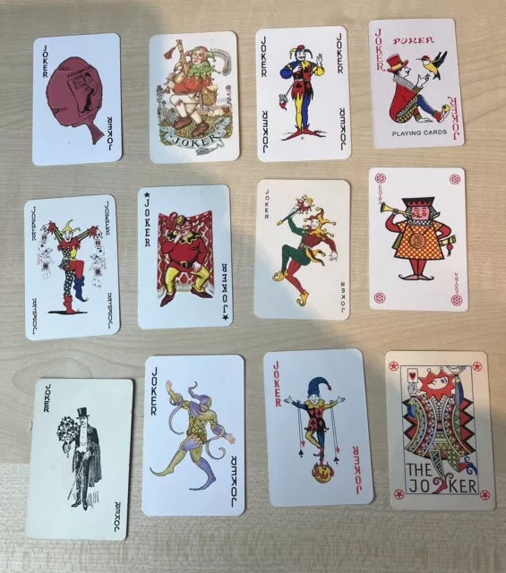 playing card jokers various (001) old & modern