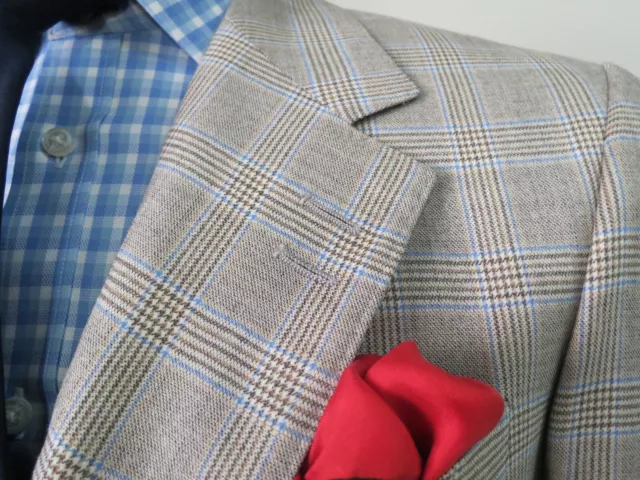 Paul Smith London made in Italy "The Westbourne" sky blue check sport coat 40 L 2