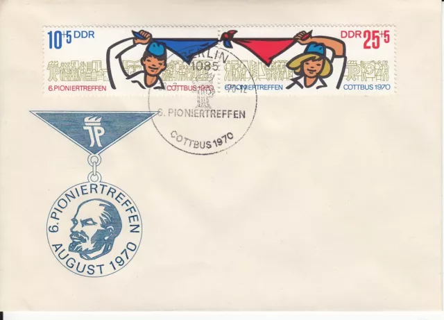 DDR FDC Mi.-Nr. 1596/1597 als W Zd 233, Pioniertreffen