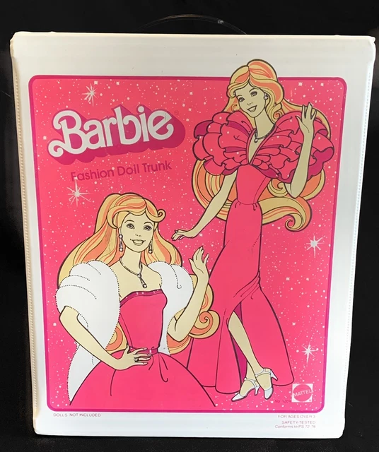 VINTAGE 1982 BARBIE Mattel FASHION DOLL TRUNK Double Doll Travel Case