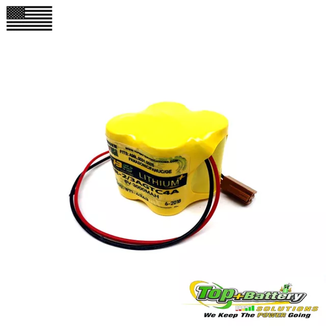 Replacement Battery For Panasonic FANUC A98L-0031-0025 BR-2/3AGCT4A 6v PLC Qty.6 3