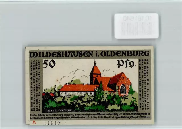 10181640 - 2878 Wildeshausen Notgeld Alexanderkirche Oldenburg Stadtkreis