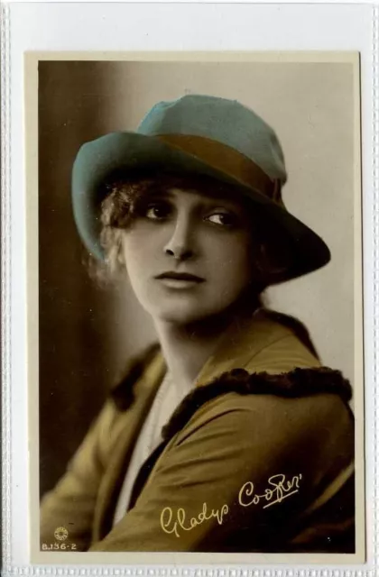 (Gn585-395) Real Photo of GLADYS COOPER c1920 Unused EX Rotary B136-2