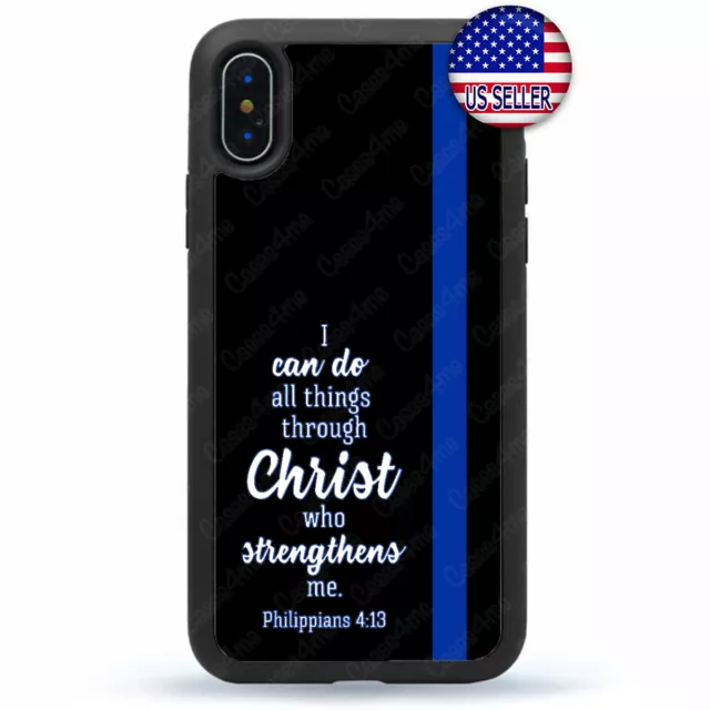 Police Thin Blue Line Quote Phone Case Sheriff For iPhone 15 Pro Max 14 Plus 13