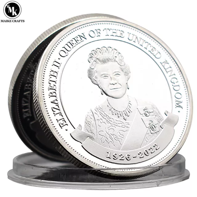 Queen Elizabeth II Commemorative Coin Silver Plated Metal Crafts Collection Gift