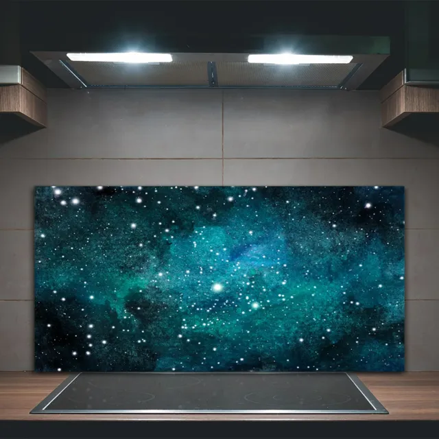 Kitchen Splashback Toughened Glass 100x50 Watercolour night sky galaxy