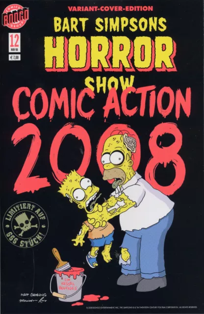 Bart SIMPSONS Horror Show #12 VARIANT-COVER limitiert 666 Ex. COMIC ACTION 2008