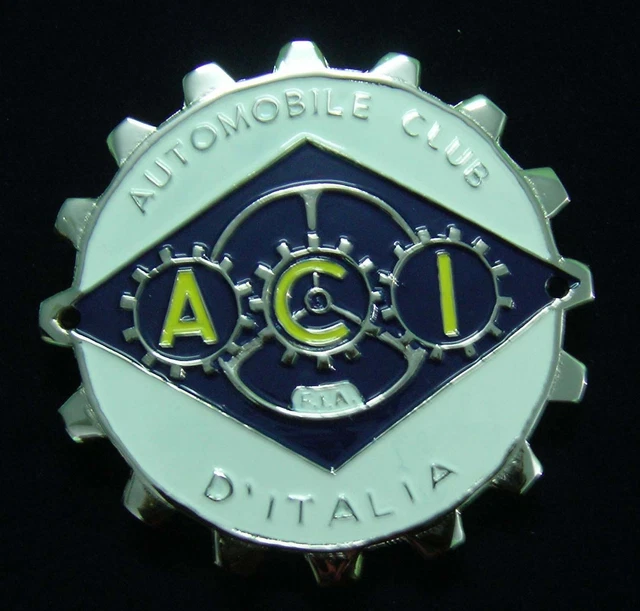 Automobile Club Italia Voiture Grill Badge Emblème Logos Métal Email Badg