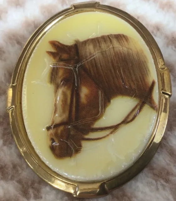 Palomino Horse Head Pin