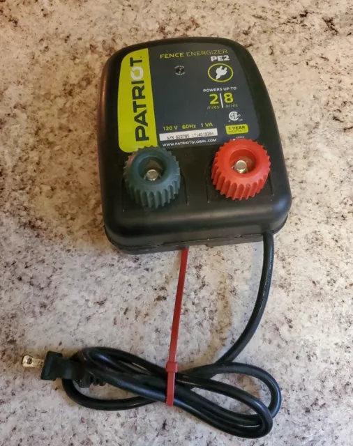 Patriot PE2 Electric Fence Energizer 2 Miles 8 Acres Patriot PE2 0.10 Joule