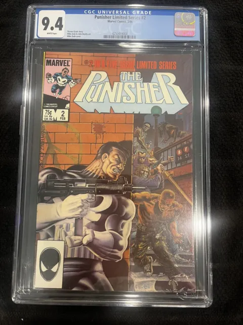 Punisher Limited Series 2 CGC 9.4 Marvel Comics 1986