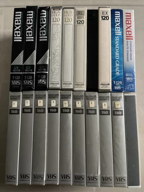 Maxell VHS tapes; Blank; Lot of 20