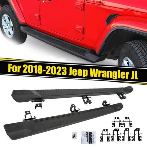 Running Boards for 2018-2024 Jeep Wrangler JL 4 Door 6" ABS Nerf Bars Side Steps
