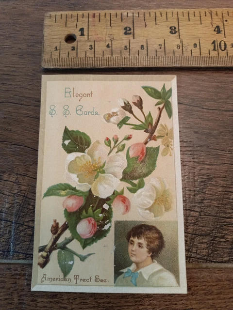 1884 trade card. S.S. Cards. American Tract Society. T.R. Jones New York  (K1)